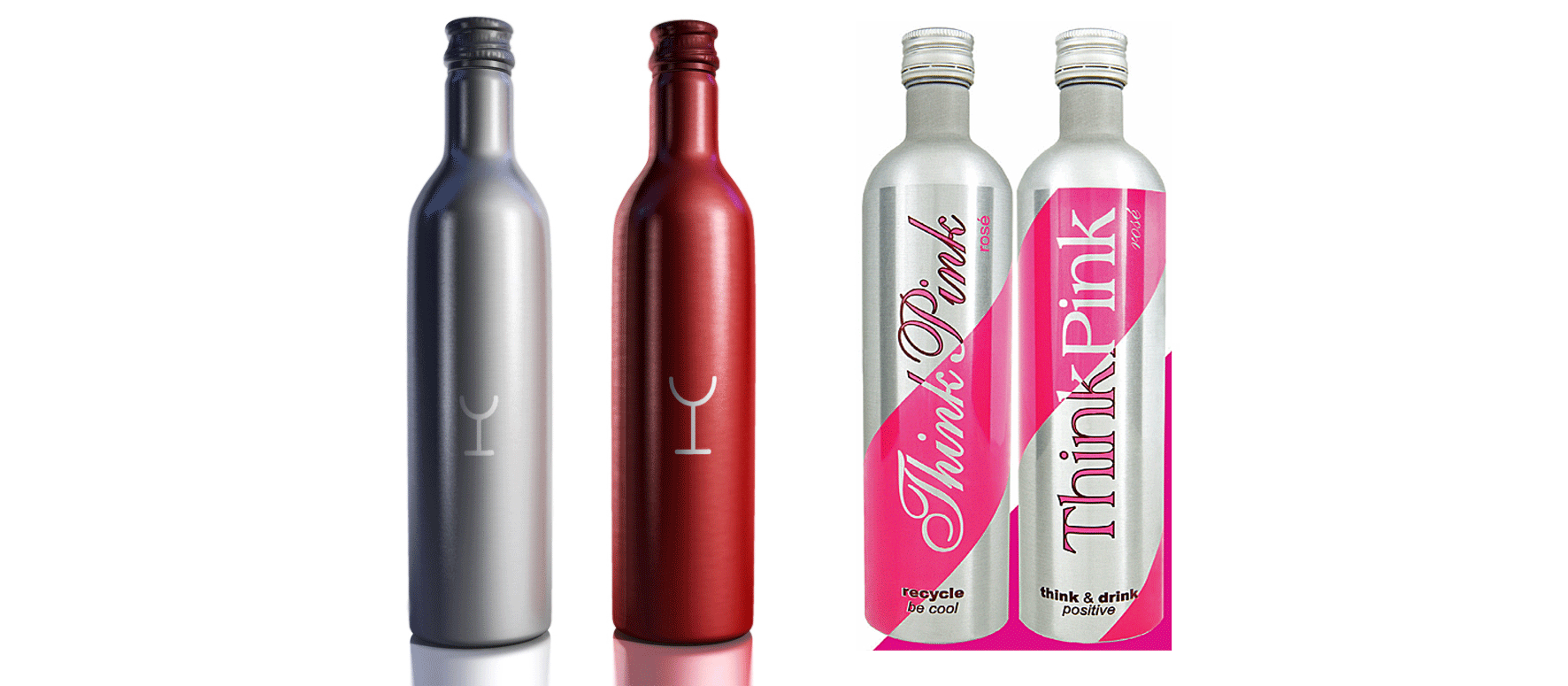 New Trend Aluminum Bottles for Wine Shining Aluminum Packaging
