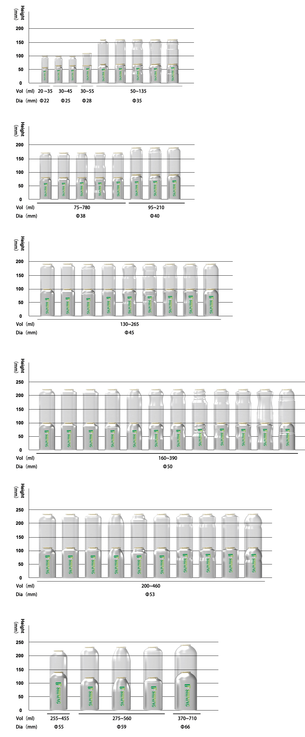 Aerosol Can Size Chart