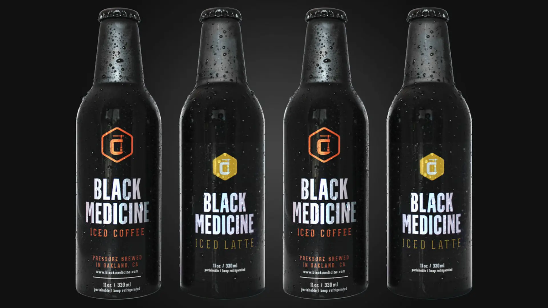 330ml Black Medicine aluminum bottle for Coffee