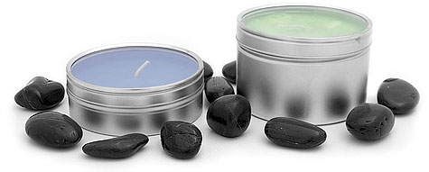 aluminum Clear Top Candle Tins
