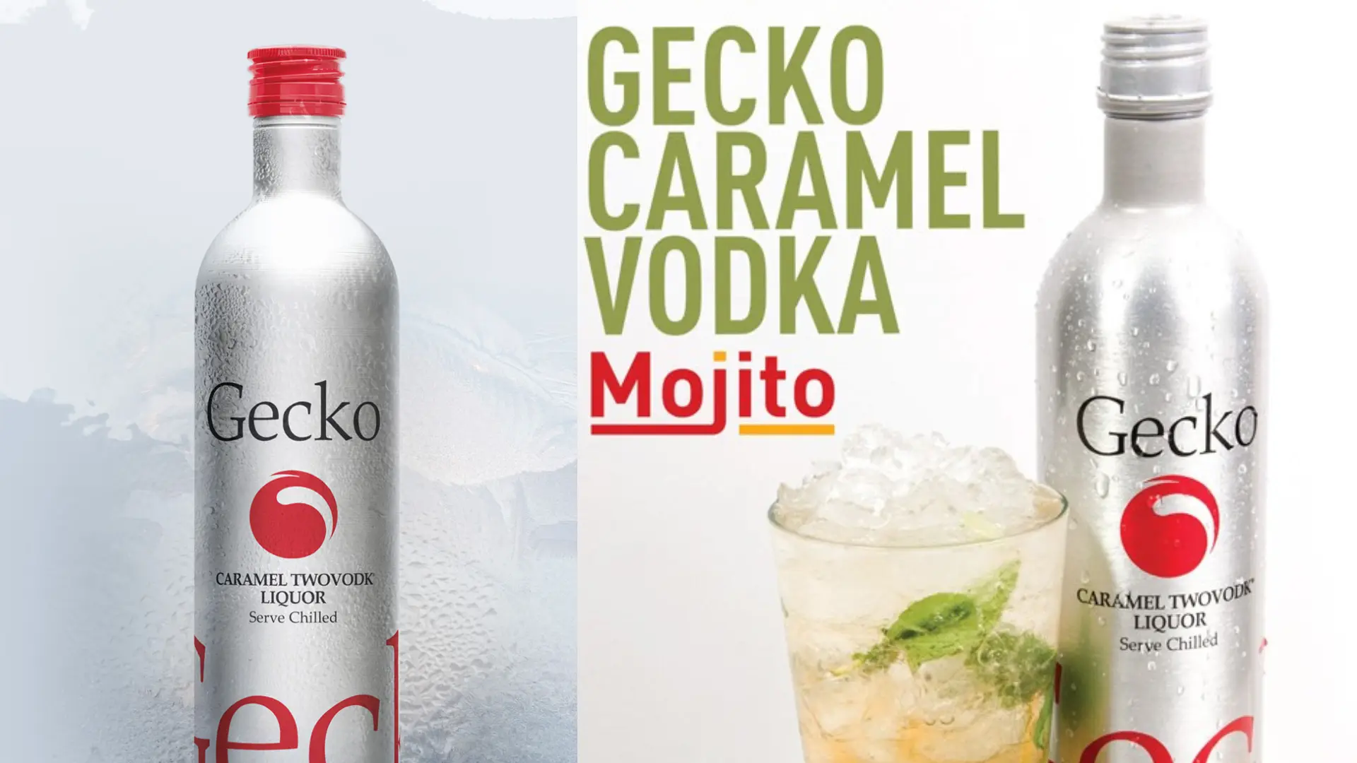 Алюминиевая бутылка Gecko объемом 750 мл для карамельной водки.