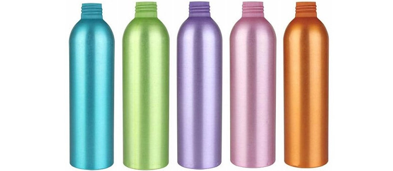 Bunte Pinselflasche aus Aluminium