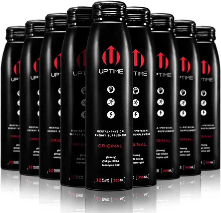 Garrafa de alumínio UPTIME de 355ml para bebida energética