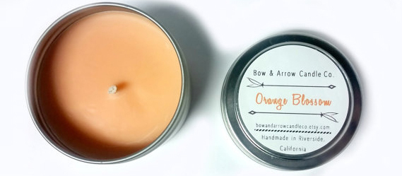 Aluminum jar for orange candle