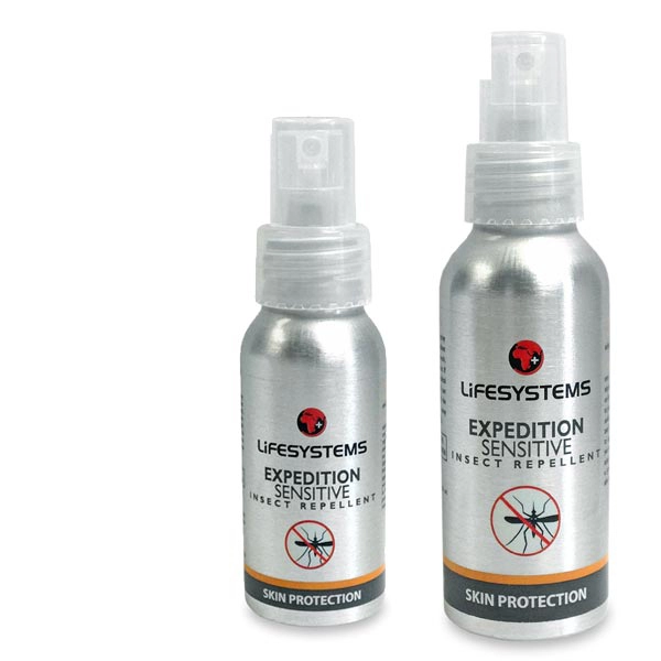 Frasco de alumínio Lifesystems de 200 ml para spray repelente de insetos.