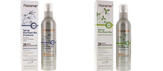 Botella de aluminio Florame de 180 ml con pulverizador 2 Botella de aluminio Florame de 180 ml para Frescura Purificante