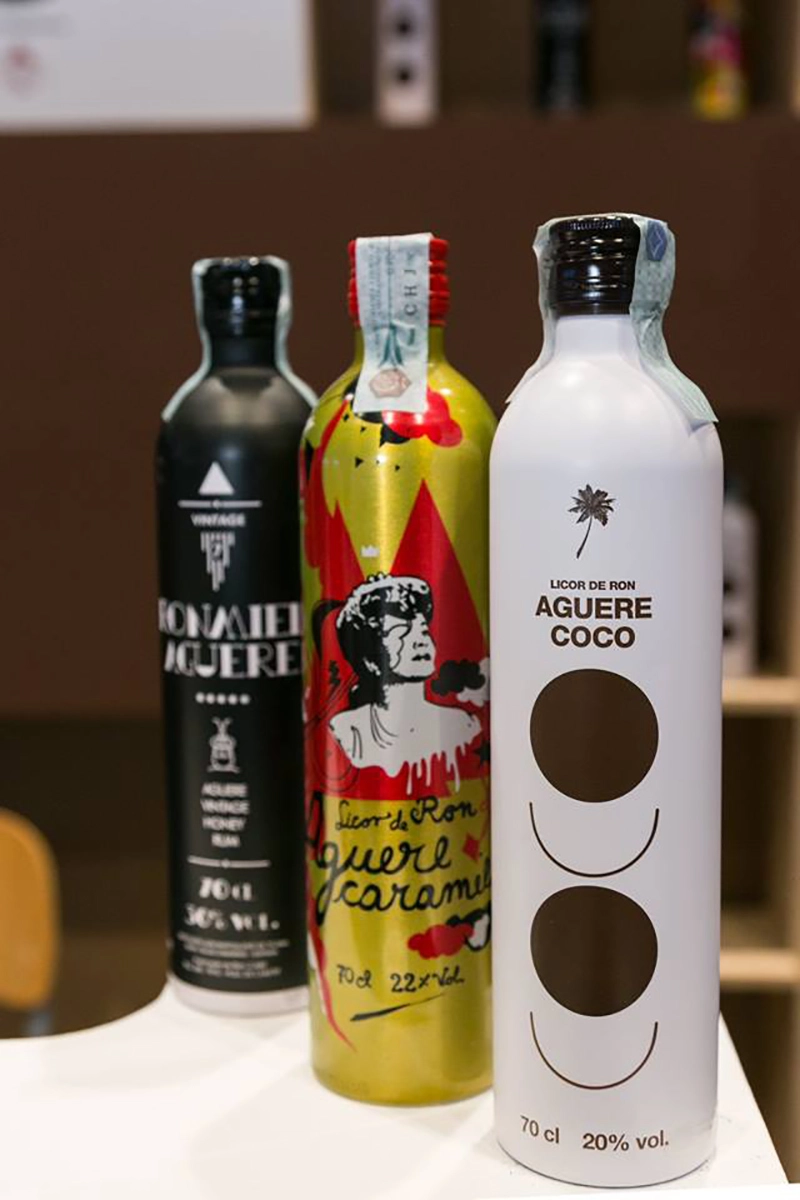 Bouteille en aluminium Ron Aguere de 700 ml pour Rhum