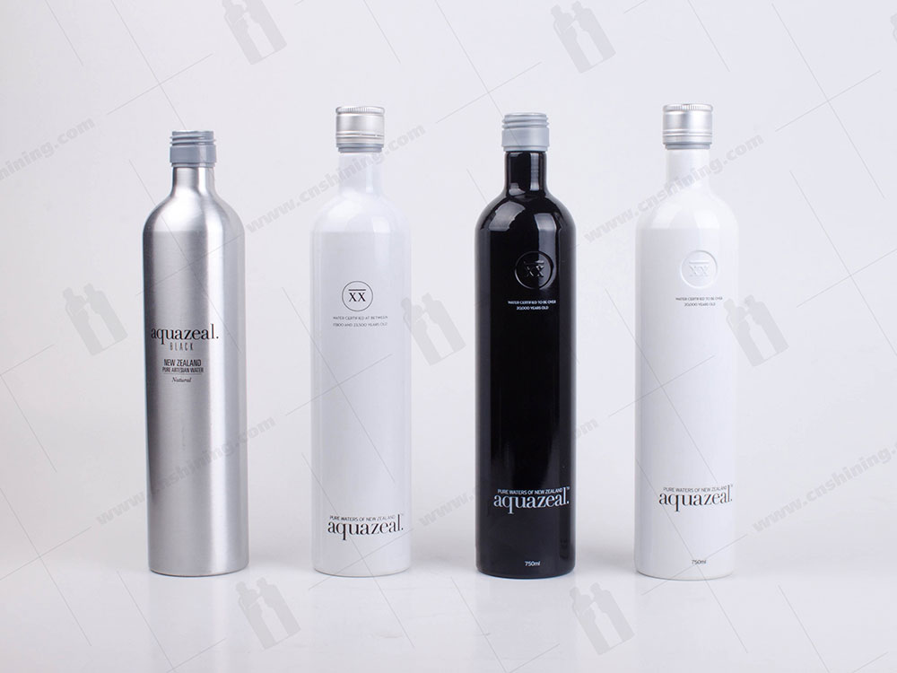 Fábrica de botellas de agua de manantial de aluminio