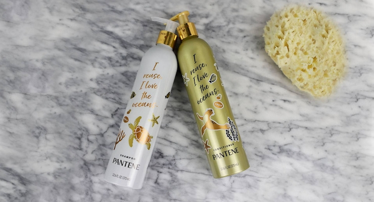 Flacon en aluminium Pantene de 375 ml pour shampoing