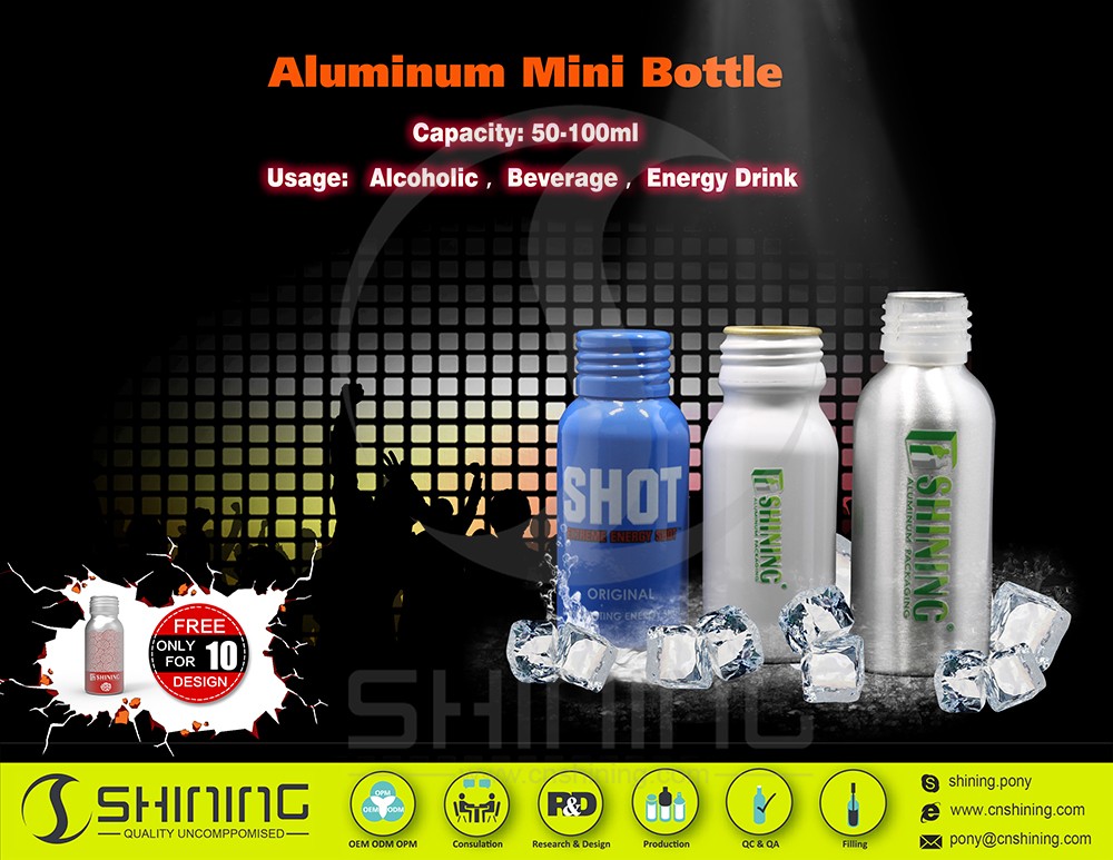 aluminum mini bottle
