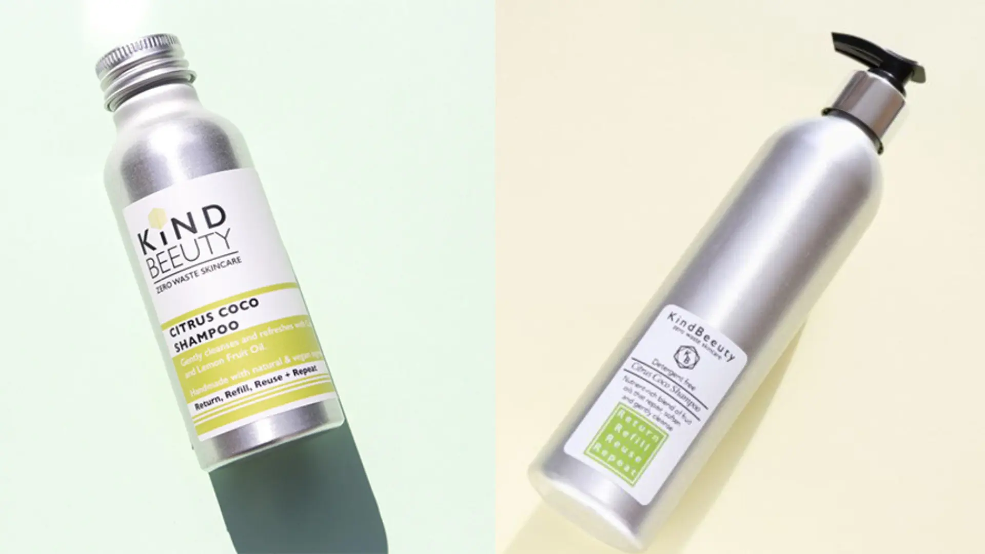 Алюминиевая бутылка KindBeeuty объемом 100 мл для средств личной гигиены.