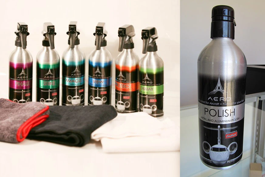 Frasco de alumínio AERO de 500ml para cuidados com o carro