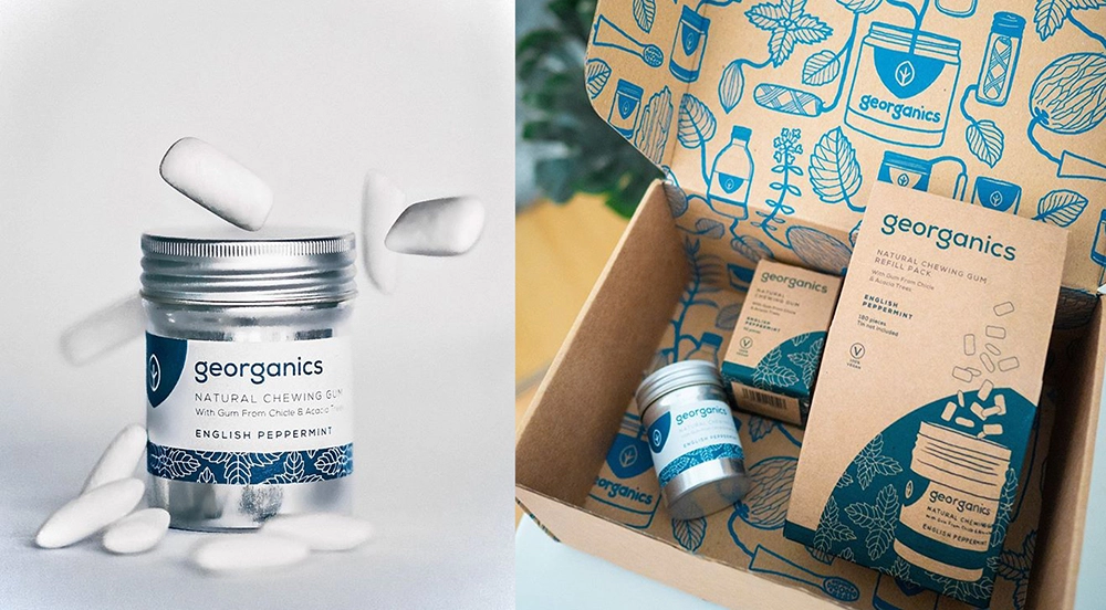 Алюминиевая бутылка GEORGANICS объемом 100 мл для ополаскивателя для рта.