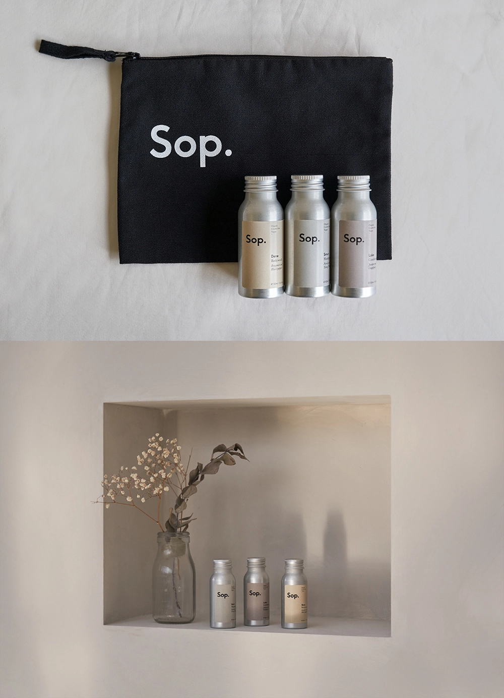 50-ml-Aluminiumflasche für Duschgel