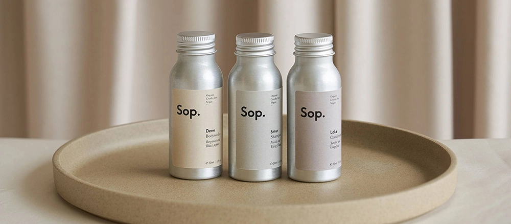 50-ml-Aluminiumflasche für Duschgel