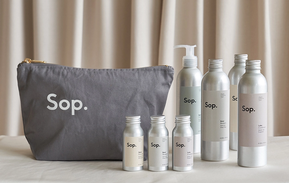 50-ml-Aluminiumflasche für Duschgel