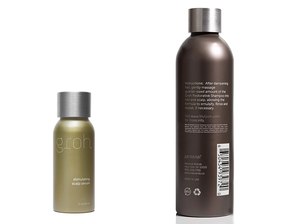 زجاجة ألومنيوم من جروه سعة 100 مل للعناية بالشعر