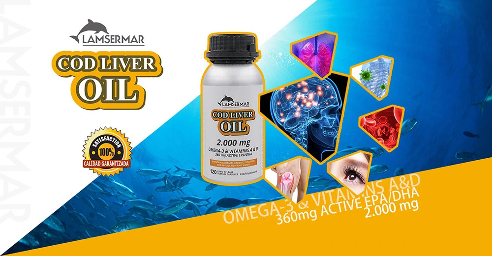 Frasco de alumínio LAMSERMAR com 120 comprimidos para a saúde.