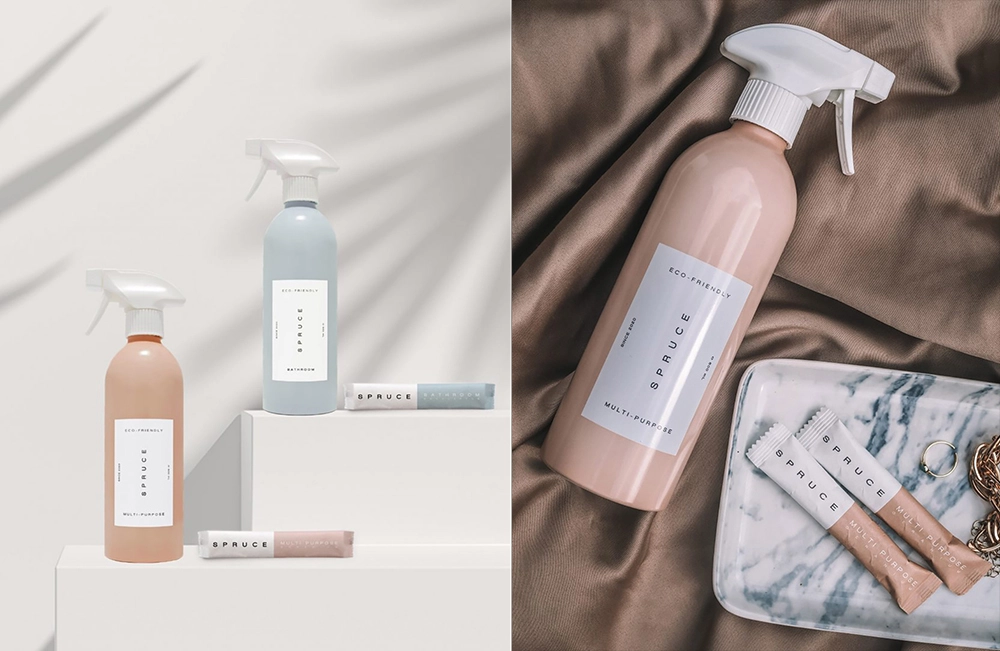 Алюминиевая бутылка Spruce объемом 500 мл для чистящего средства.