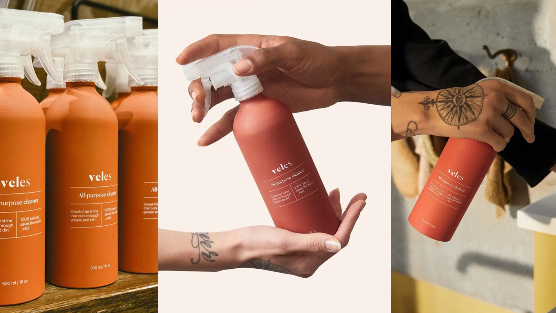 500ml VELES aluminum bottle for All-purpose cleaner