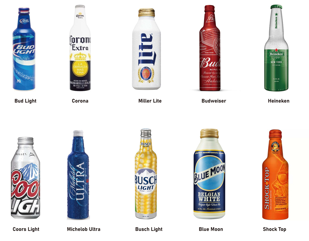 Top 10 des bouteilles de bière en aluminium