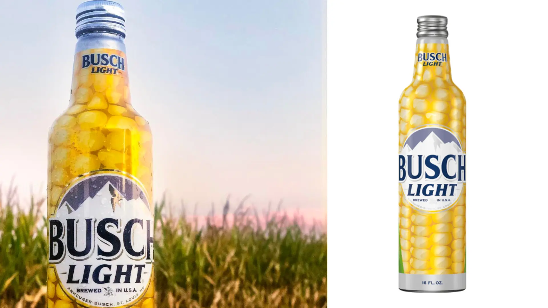 Алюминиевая бутылка Busch Light объемом 453 мл (16 унций) для пива.