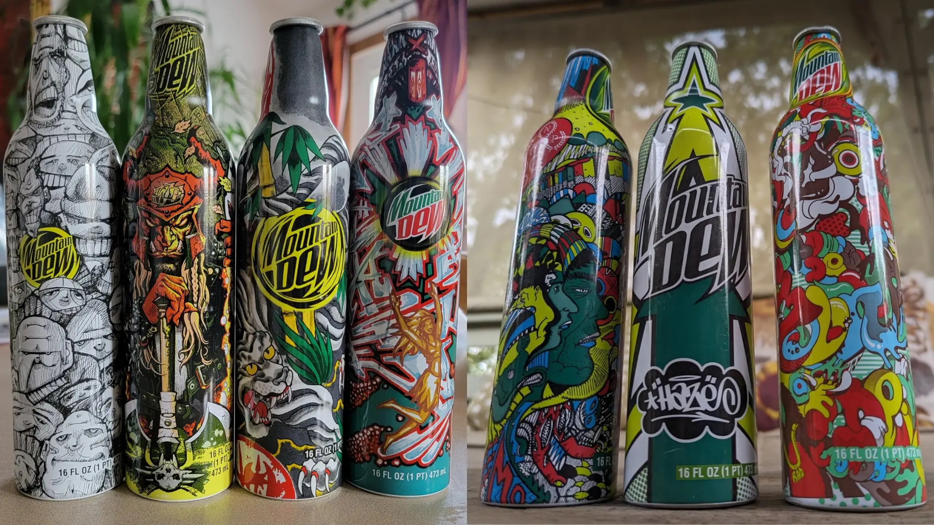 Aluminum Mountain Dew Bottles