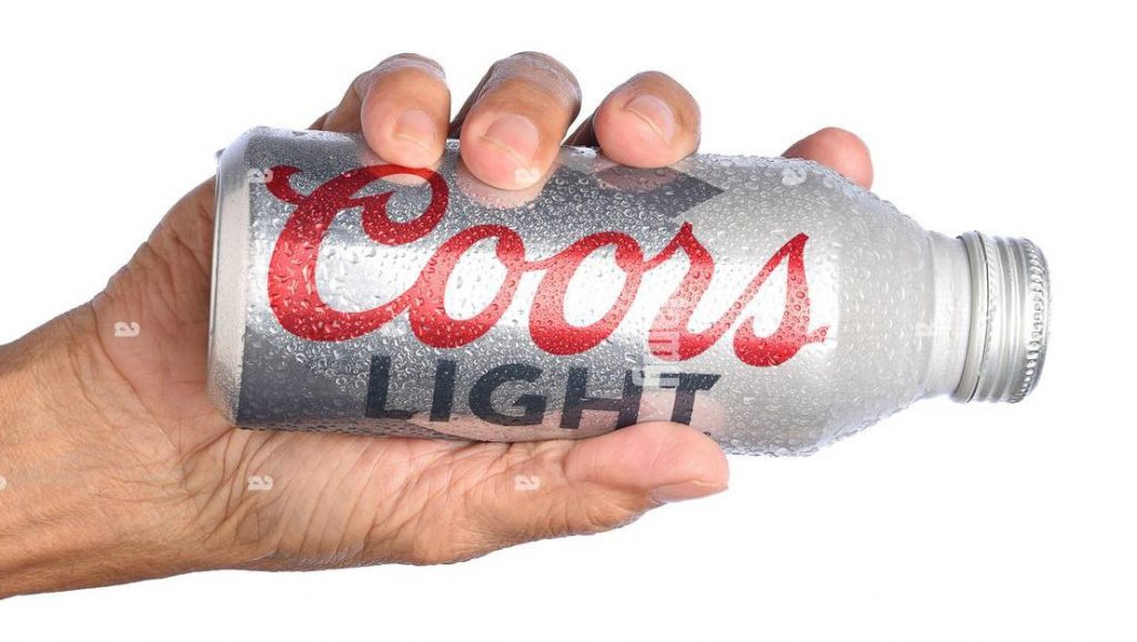 Coors light aluminum bottle