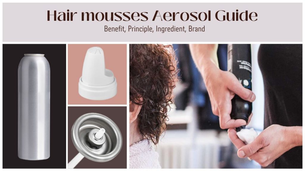 Lata de aerossol de mousses de cabelo