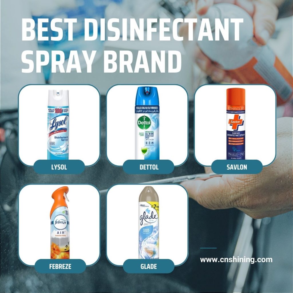 Meilleure marque de spray désinfectant