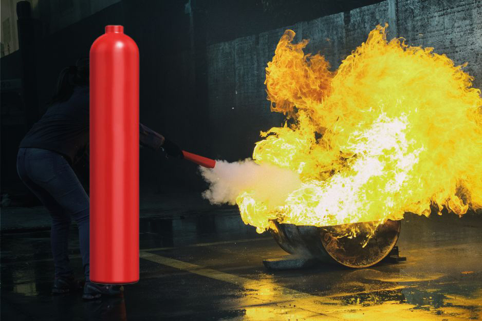 أسطوانة غاز ألمنيوم لطفاية حريق