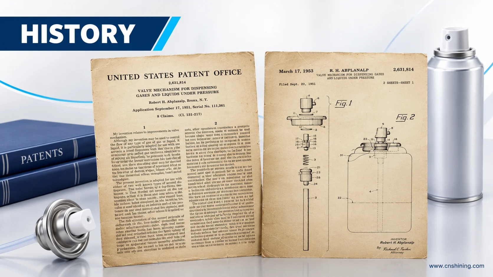 Exploring Part 2: A Brief History of Aerosol Valves – From Invention to Modern Technology 2 Early Aerosol Valve Patent Documents And Technical Drawings - A Brief History of Aerosol Valves