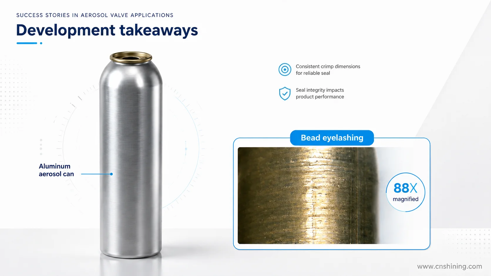 Aluminum Aerosol Can With Bead Eyelashing And Valve Sealing Considerations