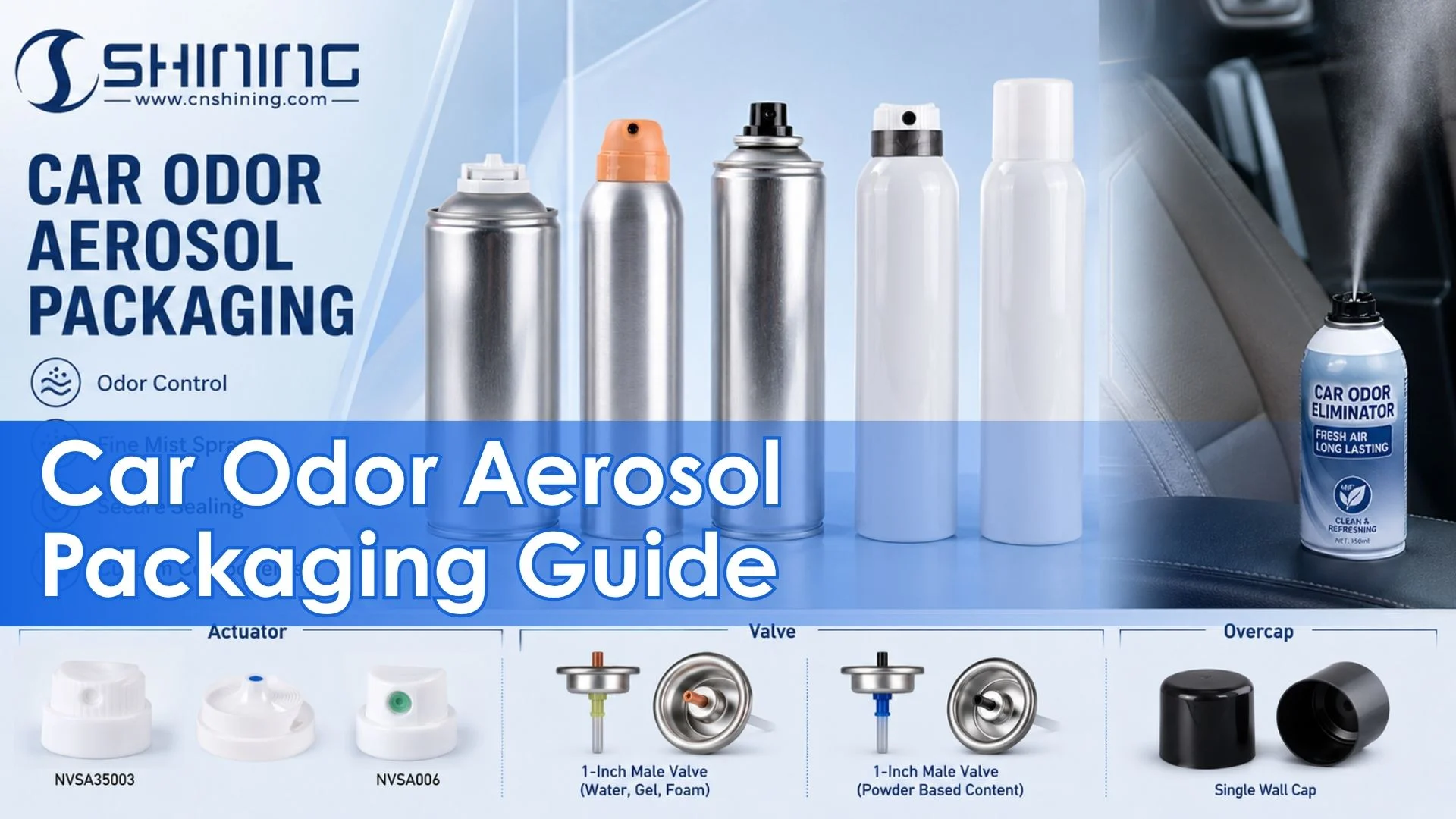 Spray aerossol para eliminar odores de carros