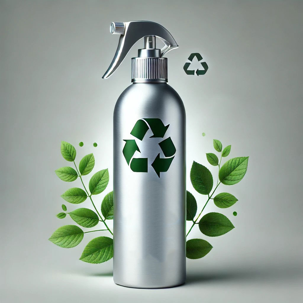 6-Pack Aluminum Spray Bottles - 20oz Refillable Metal Bottles With Adjustable Sprayers For Cleaning & Beauty