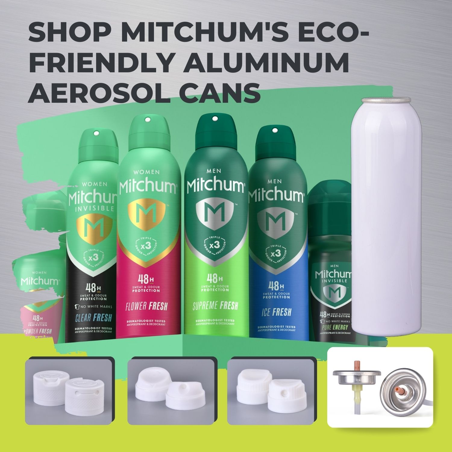 Shop Mitchum's Eco-Friendly Aluminum Aerosol Cans