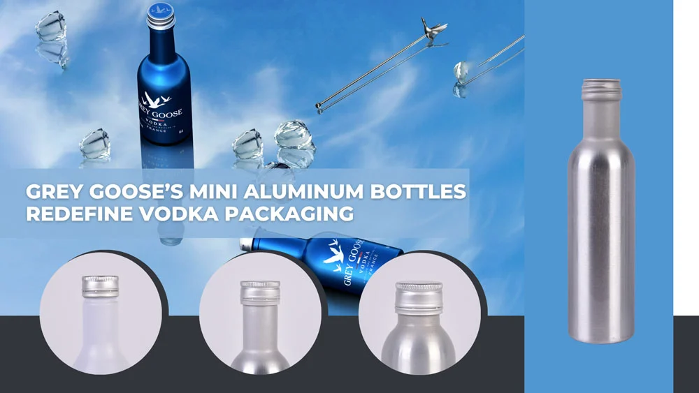 bouteille en aluminium de vodka Grey Goose