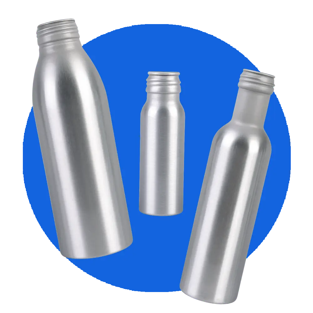 زجاجات مشروبات من الألومنيوم