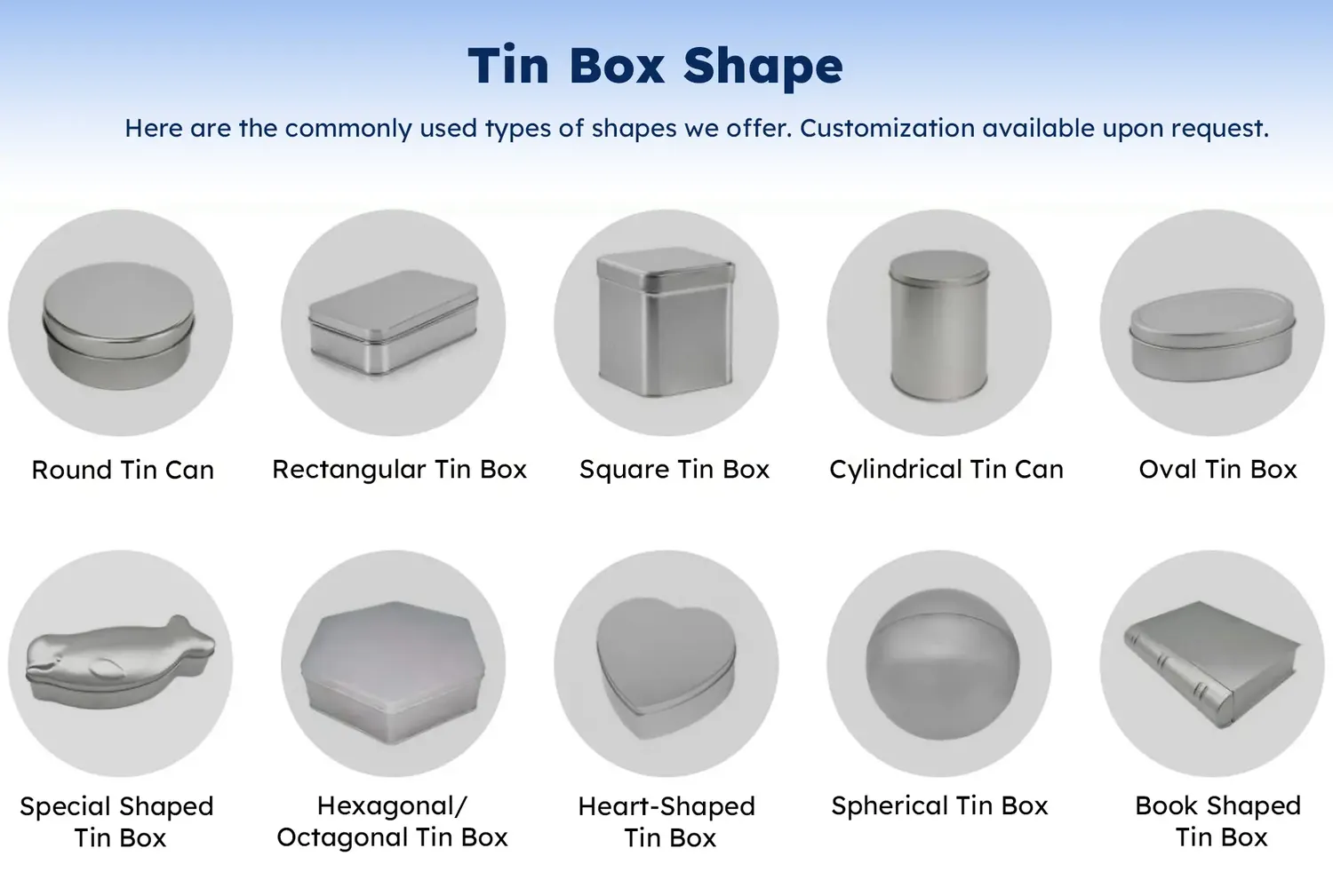 علبة معدنية على شكل علبة
