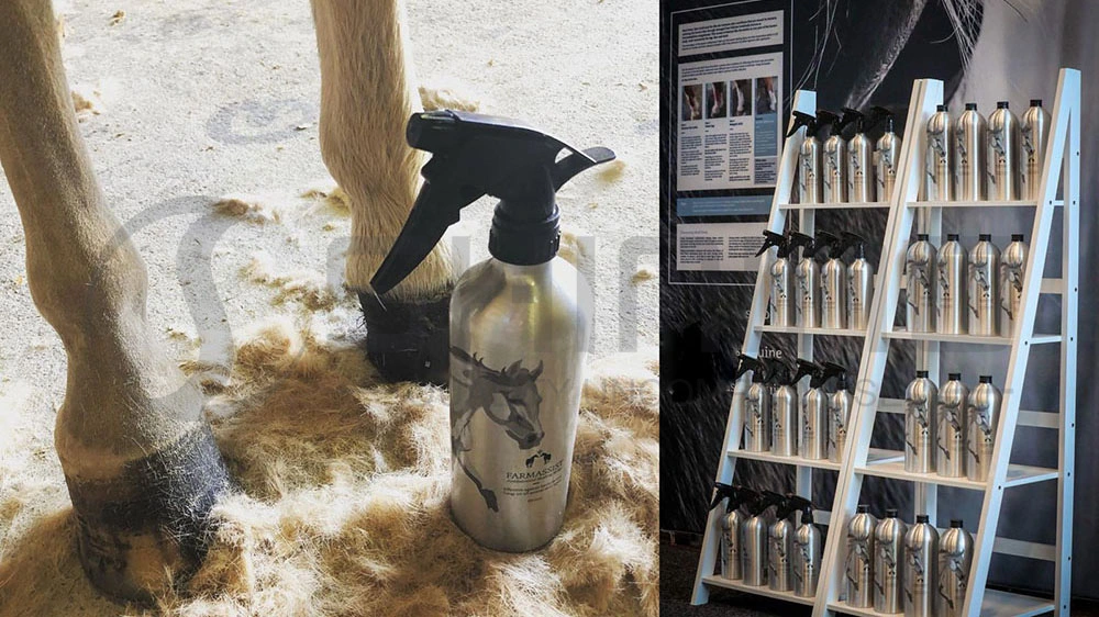 Алюминиевая бутылка для спрея для лошадей