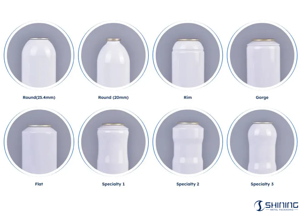 Necked-in can shapes