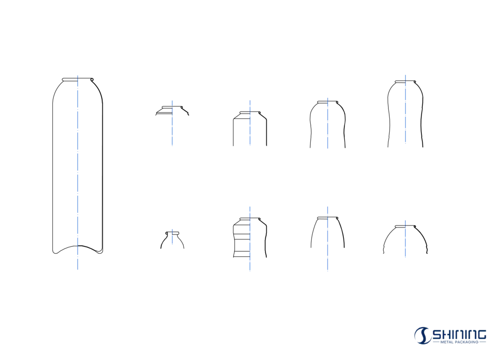 Necked-in can shapes