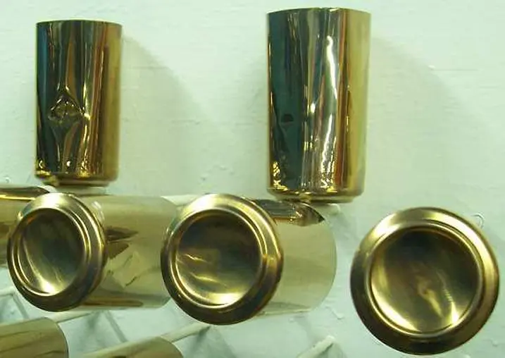 How are aluminum cans made? 9 Gold-colored internal lacquer coated aluminum can bodies for beverage corrosion protection