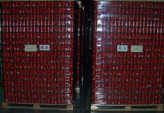 How are aluminum cans made? 26 Palletized aluminum can bodies wrapped in protective film and prepared for shipment