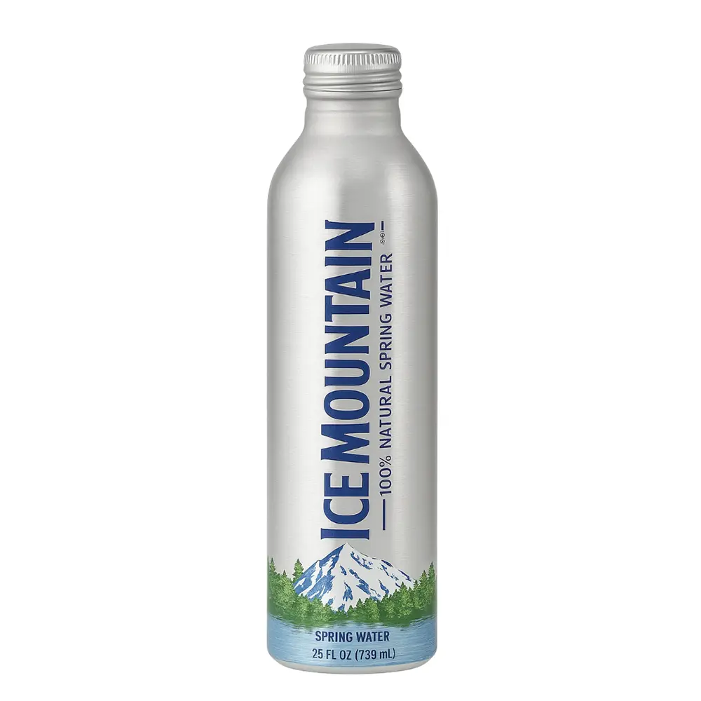 Botella de agua de aluminio Ice Mountain de 750 ml