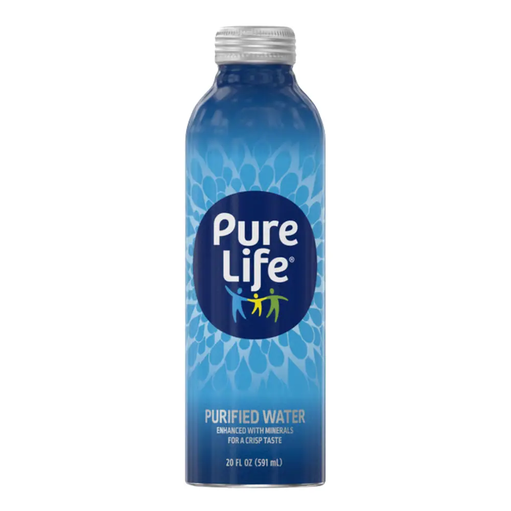 Botella de agua de aluminio Pure Life de 600 ml