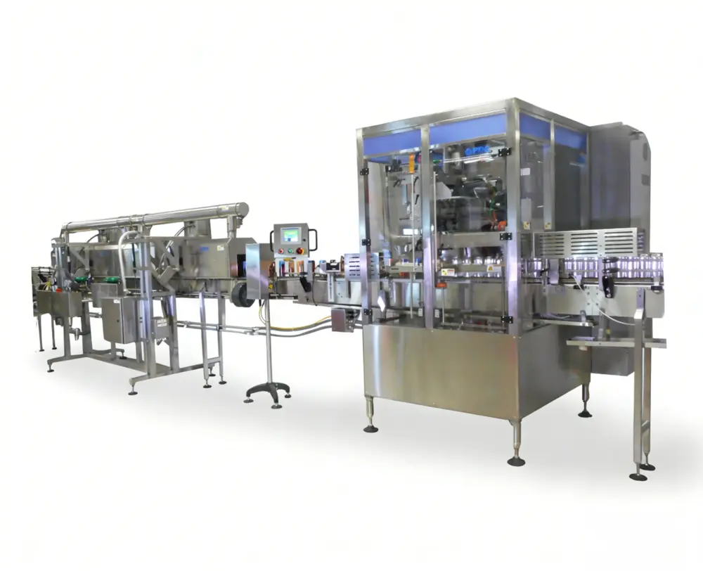Shrink sleeve labeling machine with steam heat tunnel for aluminum beverage cans