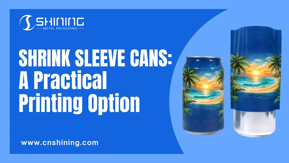 Dosen mit Schrumpfschlauch, vollflächiger 360-Grad-Grafik und bedruckter Schrumpfschlauchfolie (Beispiel)