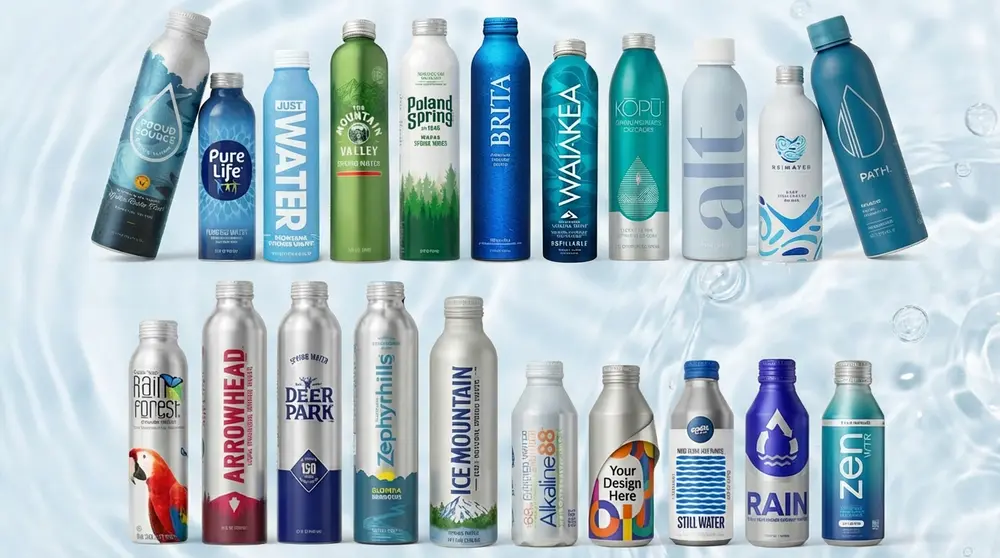 Examples of aluminum water bottle brands using recyclable aluminum bottles
