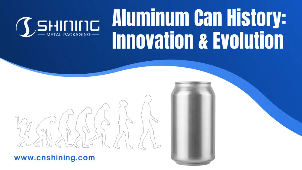 История, инновации и эволюция алюминиевых банок. Изображение на обложке: современные банки для напитков и развитие упаковки из алюминиевых банок.